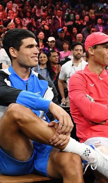 VIDEO Rafael Nadal și Carlos Alcaraz, spectacol la Las Vegas - Câștigătorul primului Netflix Slam