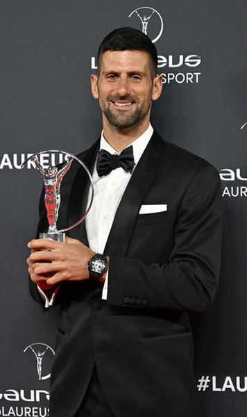 VIDEO ​Gala Laureus: Novak Djokovic a fost desemnat sportivul anului 2023 - Premiu special pentru un jucător de la Real Madrid