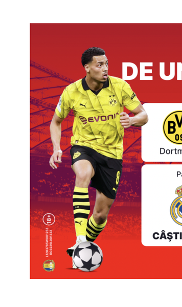 Real Madrid - Dortmund îi poate aduce un milion de euro unui parior Superbet! Vezi biletul fabulos, de cotă 421064.85