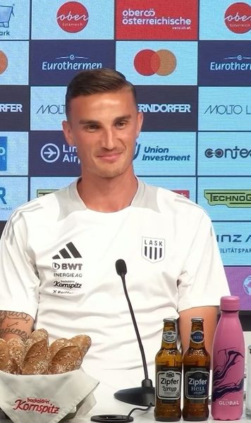 Nepregătit  LASK Linz a trimis la conferință un jucător care nu știe  niciun fotbalist  de la FCSB