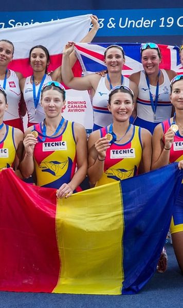 RECORD MONDIAL România a cucerit  aurul  la patru vâsle feminin, la Campionatele Mondiale de Canotaj U23