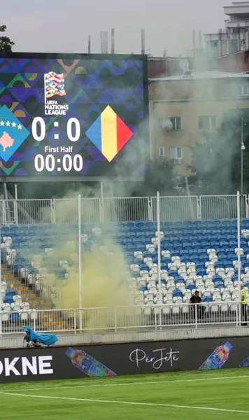 Fumigenă în peluză  „Tricolorii”, trimiși imediat la vestiare, după ce o fumigenă a fost  proiectată pe stadion , la antrenamentul oficial