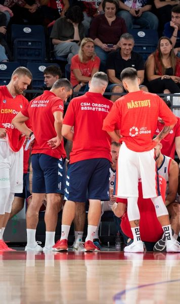 Baschet masculin   CSM Oradea , victorie în preliminariile Ligii Campionilor, contra echipei Caledonia Galdiators