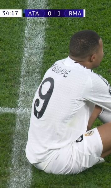 Mbappe s-a accidentat  Probleme pentru starul lui Real Madrid! Schimbat după  doar 36 de minute  în partida cu Atalanta