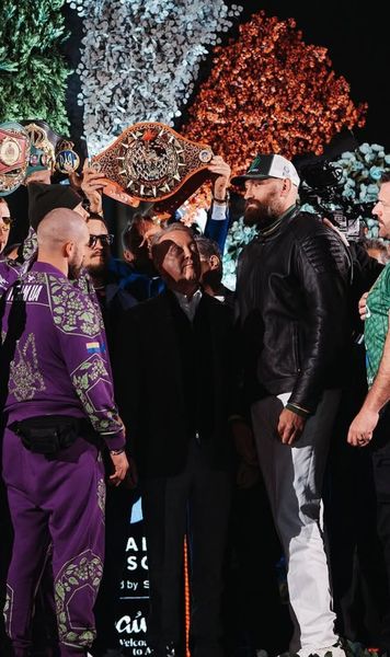 Fury, mai greu decât Usyk  Cei doi pugiliști au urcat îmbrăcați pe cântar, iar  diferența a fost uriașă  » Barba britanicului, motiv de ceartă