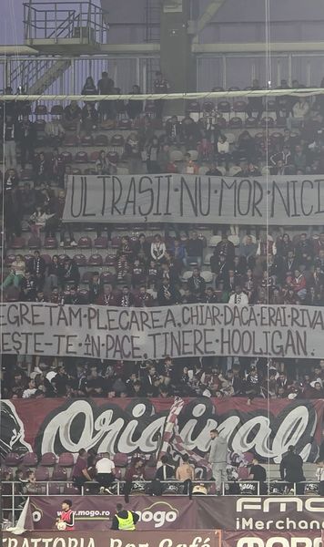 „Îți regretăm plecarea” FOTO: Suporterii de la Rapid, gest impresionant în memoria unui fan dinamovist care a decedat
