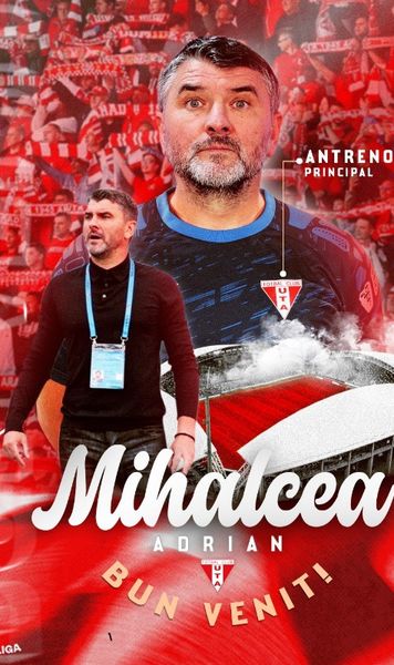 Mihalcea, la UTA! Formația arădeană l-a prezentat oficial pe antrenorul care a salvat Unirea Slobozia de la retrogradare