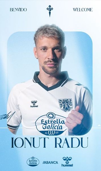 Ionuț Radu, la Celta Vigo Portarul român va juca în La Liga și Europa League sezonul viitor