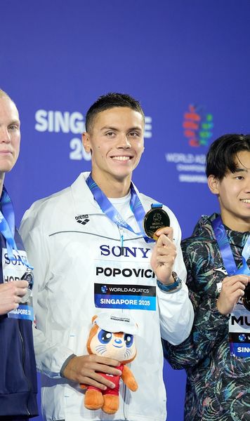„Am stat crispat”   Primul medaliat olimpic din istoria înotului masculin românesc a avut emoții pentru David Popovici:   „La 100m liber va fi o finală epică!”