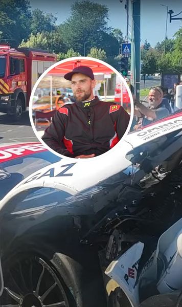 Fiul lui Mihai Leu,  accident violent    VIDEO.  Unchiul pilotului, detalii despre impact:   „Mi-a fost teamă,  dar Marco e în afara oricărui pericol”