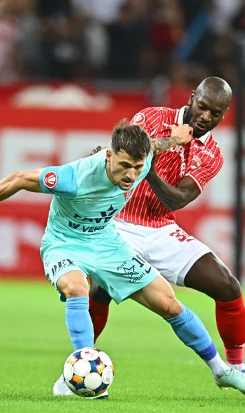 Dinamo - UTA Arad 1-1   „Câinii” smulg un punct într-un meci pe care îl termină în   9 jucători!