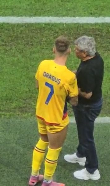 Drăguș, scos la tablă!    VIDEO.  Atacantul naționalei, certat de   Mircea Lucescu  timp de aproape un minut! Totul s-a întâmplat pe teren