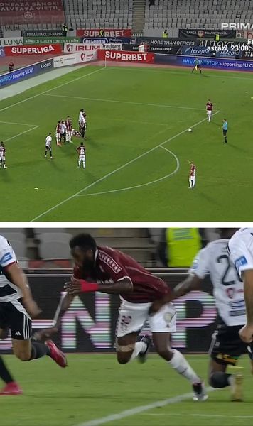 Rapid, proteste vehemente    FOTO:    Două penalty-uri  cerute în decurs de câteva secunde! VAR a spus NU de fiecare dată