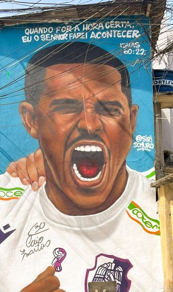 FC Argeș câștigă fani în Brazilia    Caio, pictat pe o clădire în Orașul Zâmbetelor:  „Punte neașteptată între două lumi atât de îndepărtate