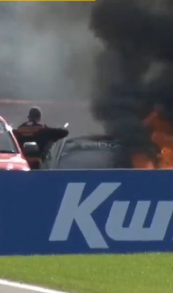 Nicolas Hamilton, la un pas de tragedie  Imagini terifiante, la Silverstone, cu   monopostul în flăcări   al fratelui lui Lewis Hamilton
