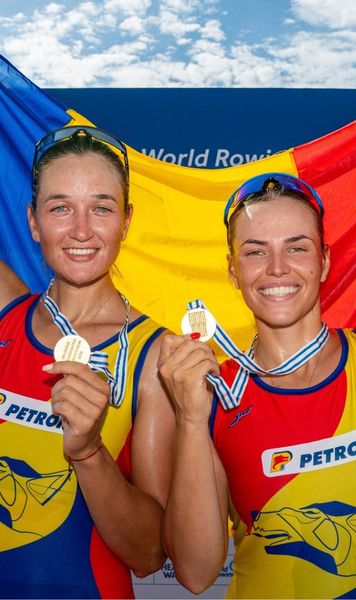 Aur și argint pentru România, la canotaj  Primele medalii, la dublu rame feminin și masculin, la   Campionatele Mondiale de la Shanghai