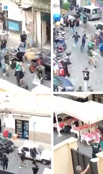 Incidente în Napoli    VIDEO    Bătăi și focuri de armă  pe străzi, înaintea meciului din Liga Campionilor