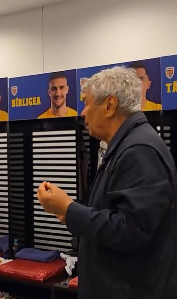 „N-am văzut de mult așa ceva!”    VIDEO.  Imagini fabuloase din vestiar:   ce le-a transmis Lucescu  „tricolorilor” după victoria cu Austria
