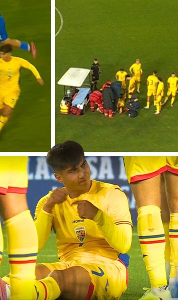 Panică la Dinamo    FOTO.    Musi,  schimbat la naționala U21 după o intrare inconștientă! Primele detalii despre starea jucătorului