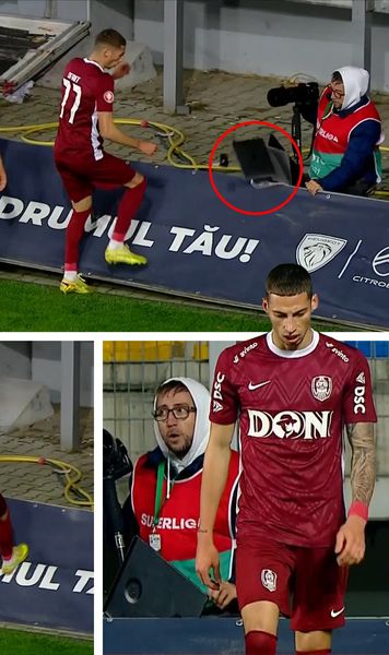 Șfaiț, bun de plată    Extrema „feroviarilor” a avut o ieșire nervoasă în meciul cu Petrolul și   a dărâmat laptopul unui fotograf