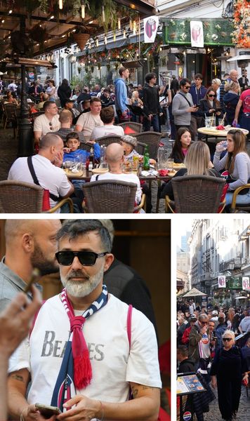 Italienii au invadat România    FOTO+VIDEO.  Au transformat Centrul Vechi din București   într-o mică Italie  » Bologna va avea 3.000 de suporteri pe Arena Națională