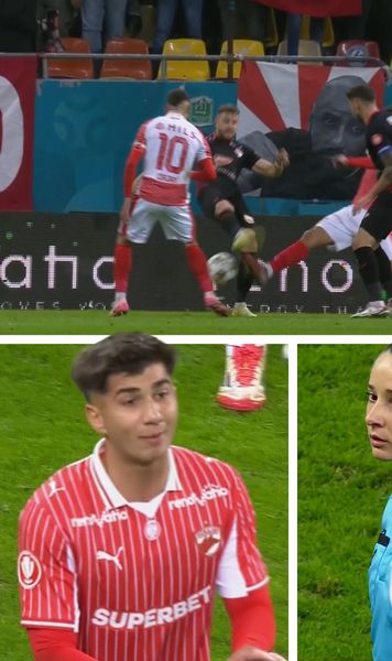 A fost sau nu penalty?    FOTO.  Dinamo a deschis scorul după o   fază controversată:  „Nu se poate așa ceva!” + Și Csikszereda a cerut lovitură de la 11 metri