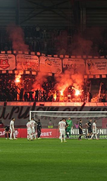 Spectacol total la Sibiu!   Scenografie superbă și atmosferă încinsă la   aniversarea de 10 ani a clubului Hermannstadt