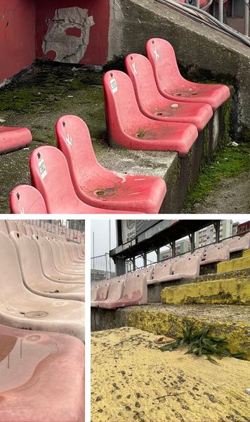 Decor horror la Zenica    GOLAZO.ro  a intrat pe stadionul care va găzdui Bosnia - România:   tribune vechi și ruginite,  plante crescute pe trepte |   FOTO+VIDEO