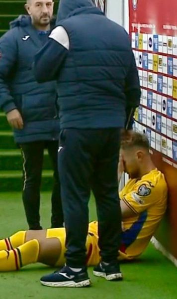 Denis Drăguș, dărâmat    VIDEO.  Atacantul și-a găsit cu greu cuvintele după   eliminarea  din meciul cu Bosnia: „Vreau doar să-mi cer scuze”