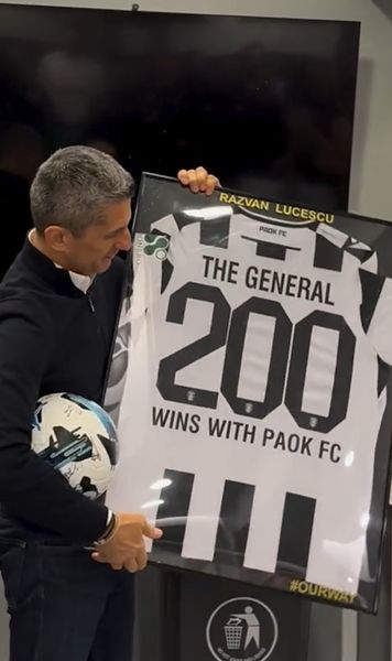 Generalul Răzvan Lucescu    VIDEO.  Românul a atins   o bornă fabuloasă  la PAOK: „Un an care ar putea intra în istorie”