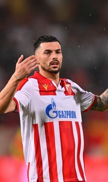 Ce noroc pentru FCSB!  Starul Stelei Roșii   a fost exclus din lot  chiar înainte de meciul din Europa League » Motivul incredibil