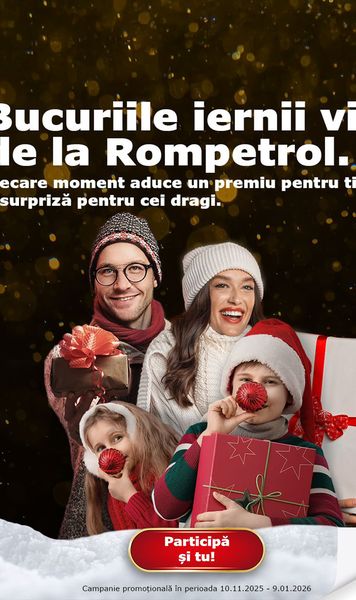 Iarna aceasta,  fiecare oprire la   Rompetrol  poate aduce bucurii pentru tine sau cei dragi ție”