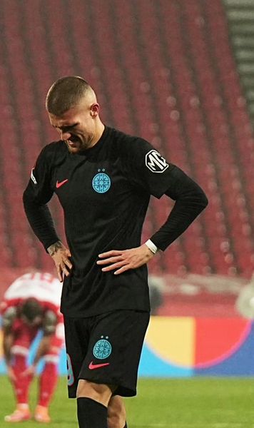 Steaua Roșie - FCSB 1-0  Campioana, dominată de un adversar care a jucat   peste 60 de minute în „10”  » Al 4-lea eșec consecutiv în Europa