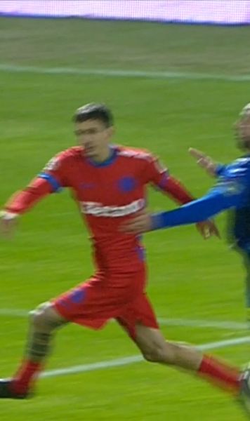 N-a văzut un „roșu” evident    FOTO.   „Centralul” de la Slobozia - FCSB,   salvat de VAR