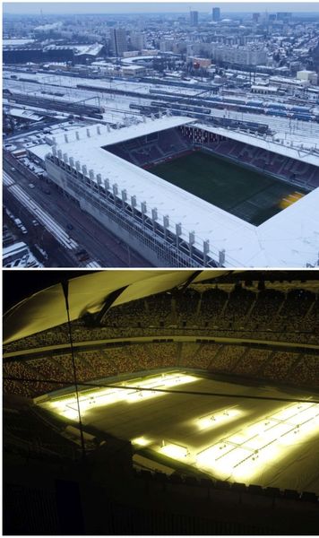 Măsuri speciale    Cum arată Arena Națională și stadionul Rapid  cu câteva zile înainte de reluarea Superligii, când sunt anunțate temperaturi cu minus