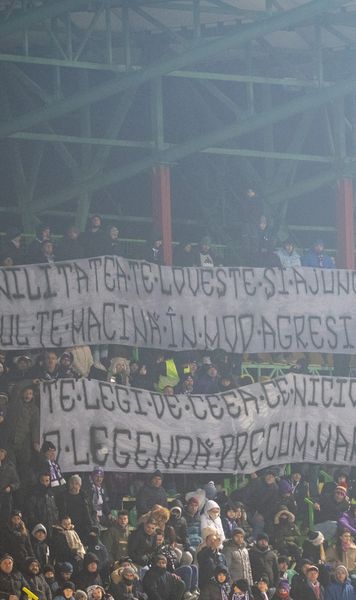 Atac la Boloni  Bannerul suporterilor de la FC Argeș, după criticile aduse lui Dobrin: „Niciodată nu ai fost   legendă ca el”