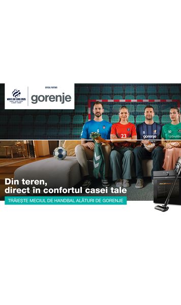Gorenje   este partener oficial al   EHF EURO Masculin 2026 . Elita handbalului european intră din nou în cursa pentru titlu