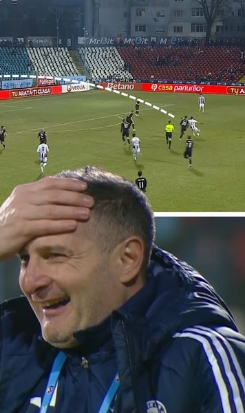 Balint, uimit de Nuno Pedro    FOTO:   Reacție inedită a tehnicianului de la   Oțelul Galați,  după supergolul portughezului