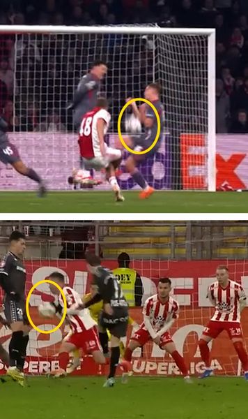 Colțescu, la fel ca Letexier    FOTO.  Moment din Liga Campionilor, identic cu o fază controversată din   UTA - Rapid  » Ce a fost diferit