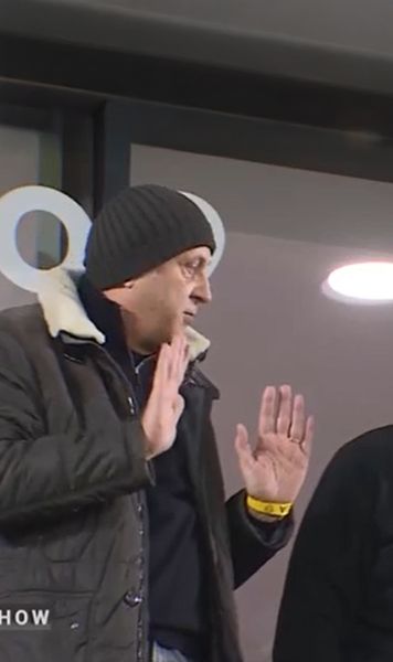 Dialog aprins Șucu - „Corsicanu'”    FOTO   Patronul Rapidului,   vizibil deranjat  la oficială, cu U Cluj: ce i-ar fi spus fostului lider de galerie