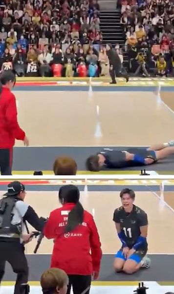 Imagini inedite     VIDEO + FOTO.   Cum și-a cerut scuze un sportiv japonez după ce   a lovit cu mingea o femeie