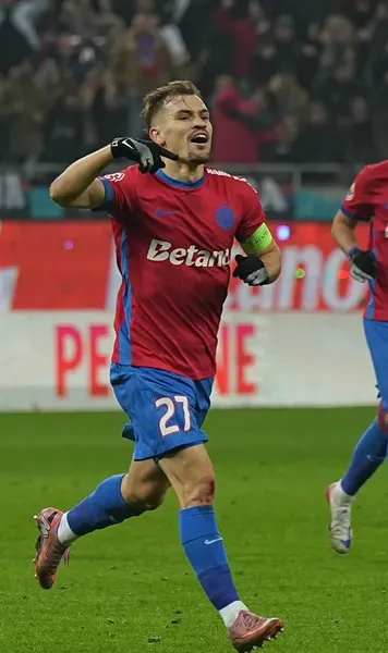 Olaru, golul sezonului    VIDEO.   Căpitanul FCSB,   premiat de UEFA!  Cea mai frumoasă reușită din Europa League