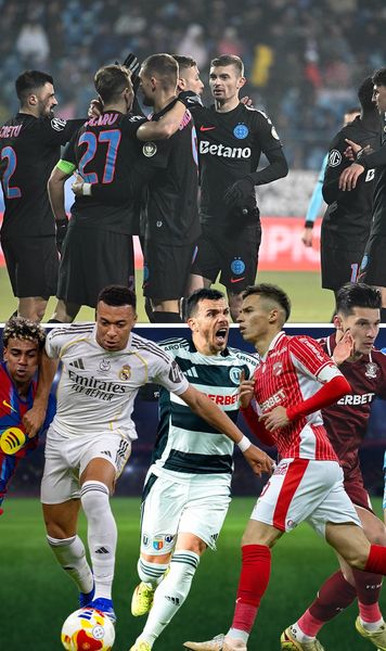 E FCSB și restul lumii  Raport incredibil   în audiențele TV,  în prima lună cu meciuri din 2026. Cine a câștigat dintre Real - Barca și Dinamo - Craiova