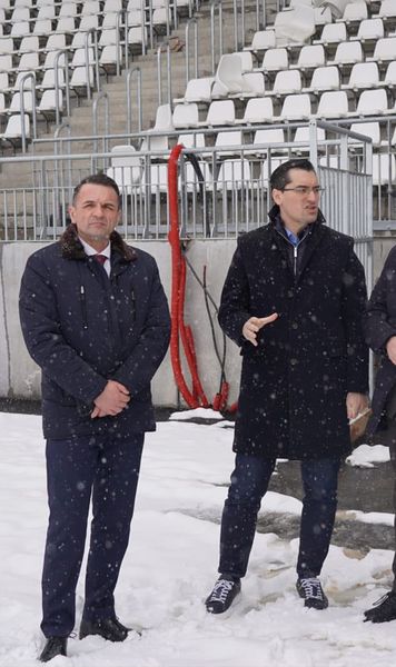 În vizită la arena de 55 de milioane €  Răzvan Burleanu, la noul stadion din România: „Va deveni un   punct de reper  pe harta fotbalului românesc”