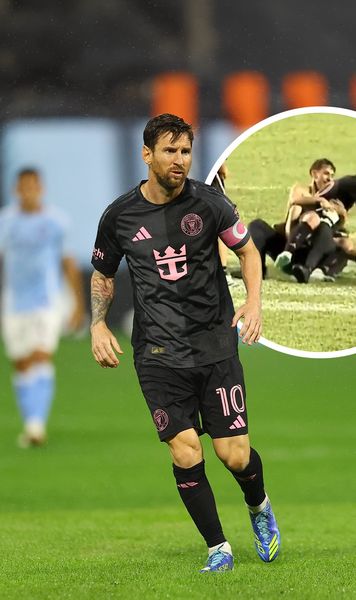 Leo Messi, atacat pe teren!    FOTO.  Momentul în care   un fan îl ia în brațe și îl doboară.  Totul a pornit de la un agent de securitate prea zelos