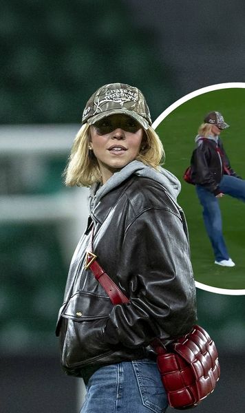 „E mai bună decât Drăgușin!”    FOTO.  Internetul a „explodat” după ce   Sydney Sweeney  a coborât pe gazon la meciul lui Sporting. Ce a făcut actrița