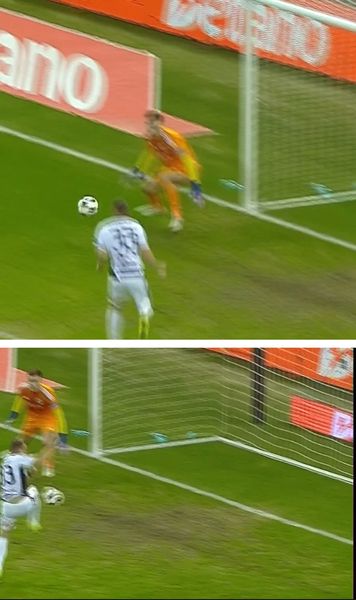 Greșeală imensă pe Arenă    FOTO.  FCSB a deschis scorul cu U Cluj după un   autogol  » Cum s-a întâmplat