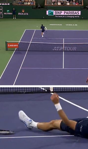 Djokovic, ce show!    FOTO+VIDEO.  Sârbul a oferit   faza anului la Indian Wells,  dar s-a confruntat cu probleme serioase » Ce a pățit