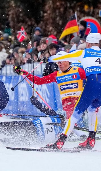 S-a lovit la cap!    FOTO+VIDEO.  Johannes Klaebo,   accident extrem  în cursă. A ajuns la spital » A câștigat 6 medalii de aur la JO 2026