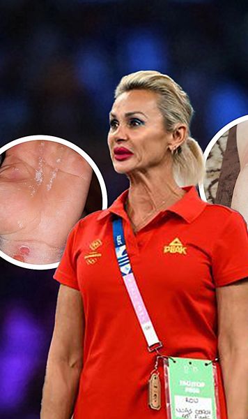 „O strâng de gât!”      FOTO:    GOLAZO.ro publică noi imagini care susțin povestea unei foste gimnaste   abuzate fizic și psihic  de Camelia Voinea